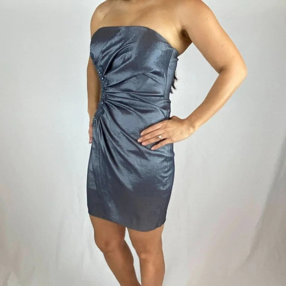 Xscape Gray Strapless Sheath Party Dress $129 - Picture 3 of 8